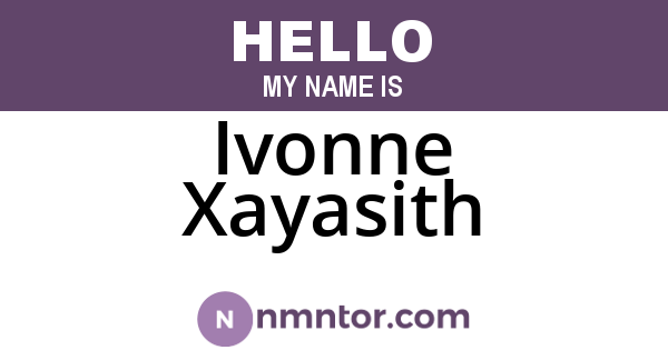 Ivonne Xayasith