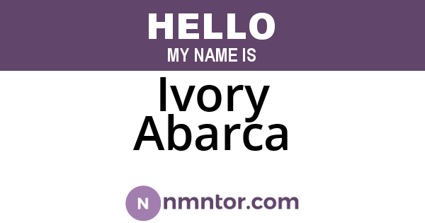 Ivory Abarca
