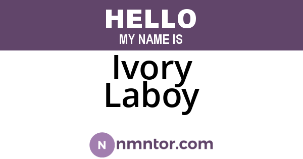 Ivory Laboy