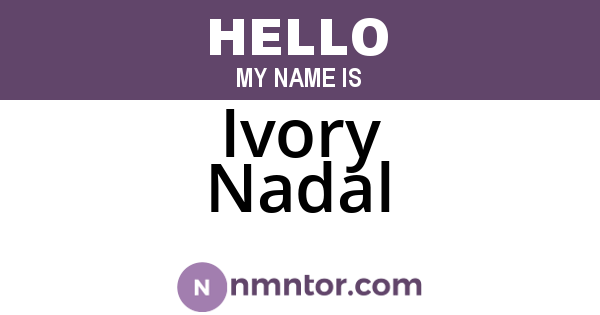 Ivory Nadal