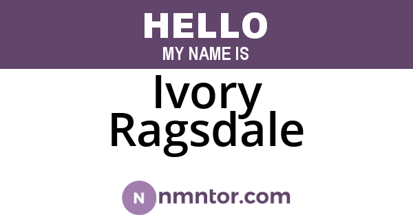 Ivory Ragsdale