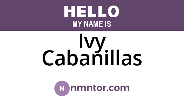 Ivy Cabanillas