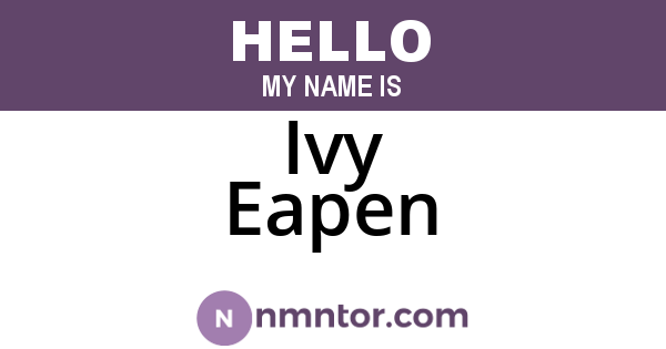 Ivy Eapen