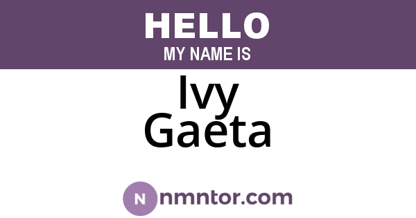 Ivy Gaeta
