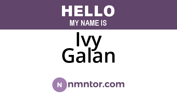 Ivy Galan