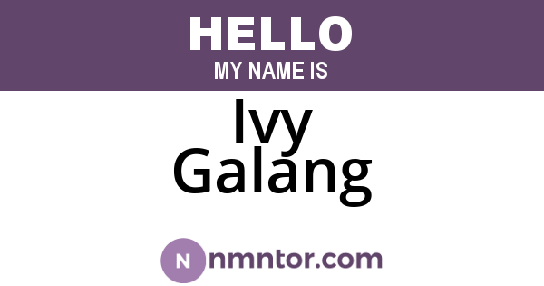 Ivy Galang