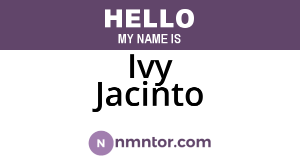 Ivy Jacinto