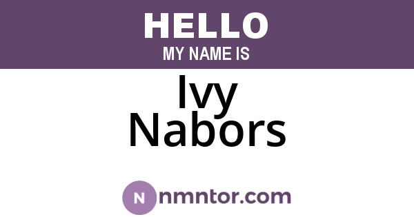 Ivy Nabors