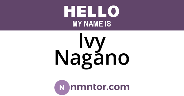 Ivy Nagano