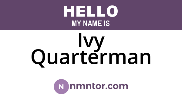 Ivy Quarterman