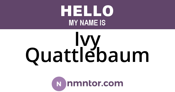 Ivy Quattlebaum