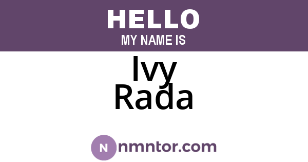 Ivy Rada