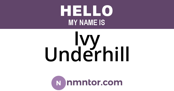 Ivy Underhill