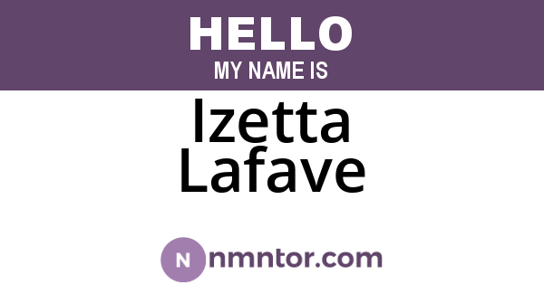 Izetta Lafave
