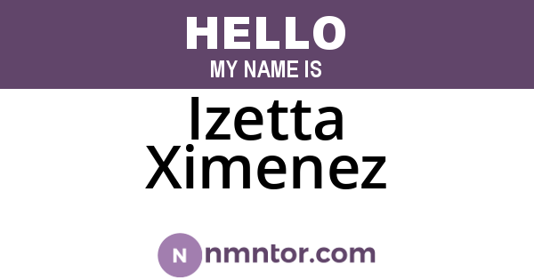 Izetta Ximenez