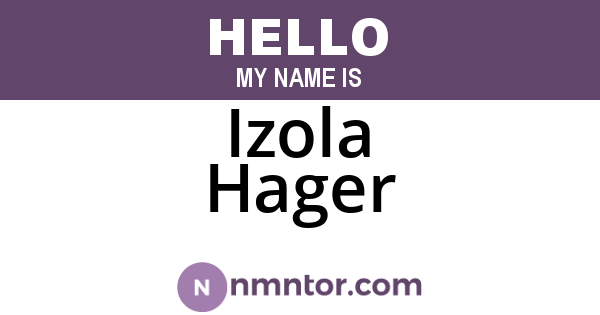 Izola Hager