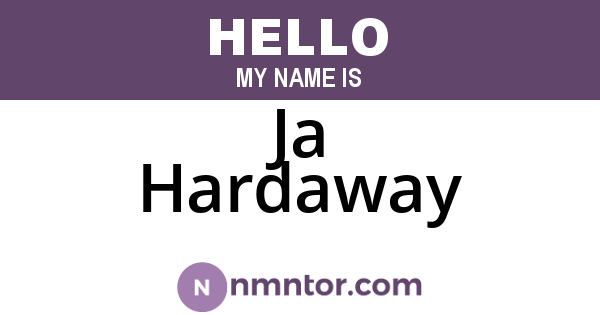 Ja Hardaway