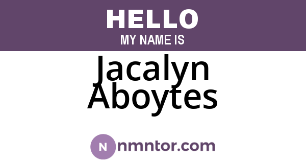 Jacalyn Aboytes