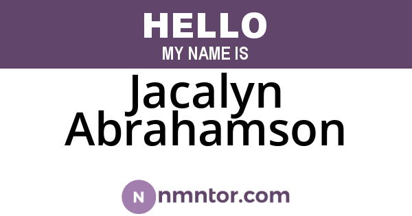 Jacalyn Abrahamson