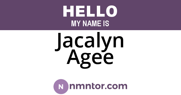 Jacalyn Agee