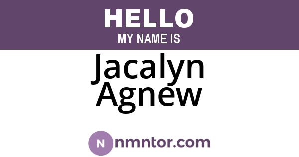 Jacalyn Agnew