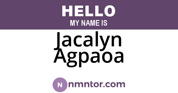 Jacalyn Agpaoa