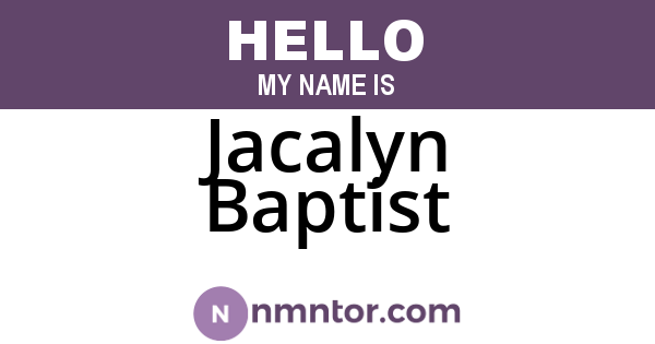Jacalyn Baptist