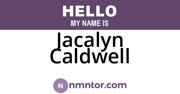 Jacalyn Caldwell