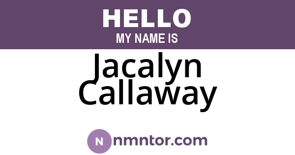 Jacalyn Callaway