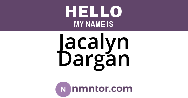 Jacalyn Dargan