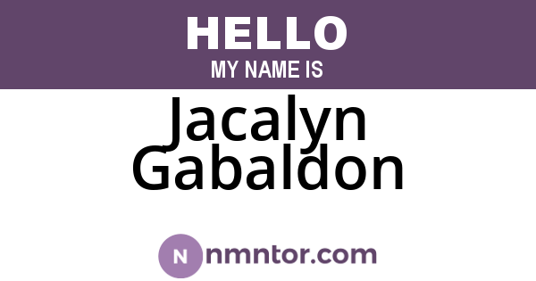 Jacalyn Gabaldon