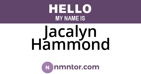 Jacalyn Hammond