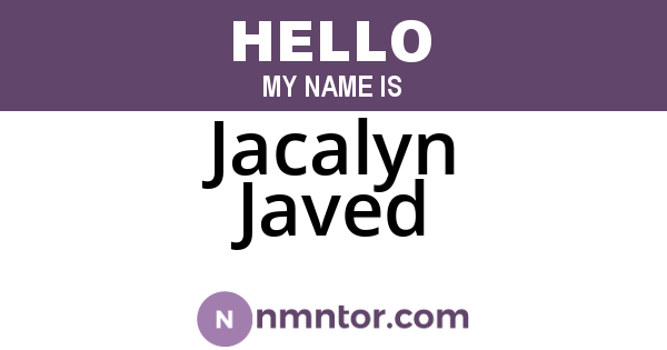 Jacalyn Javed