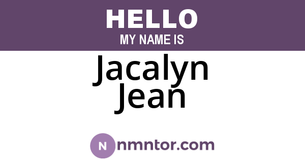 Jacalyn Jean