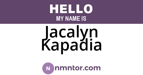 Jacalyn Kapadia