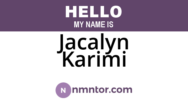 Jacalyn Karimi