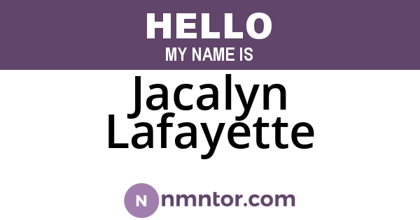 Jacalyn Lafayette