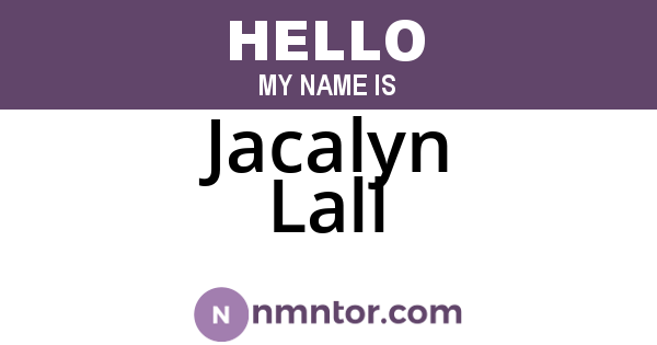 Jacalyn Lall