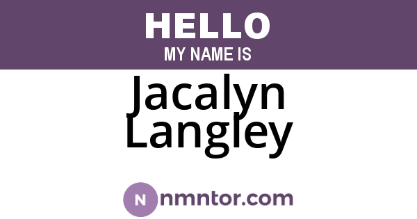 Jacalyn Langley