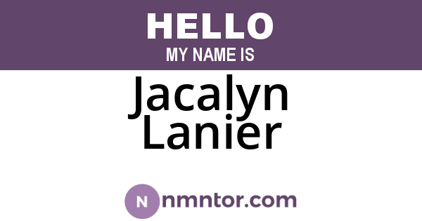 Jacalyn Lanier