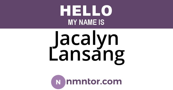 Jacalyn Lansang