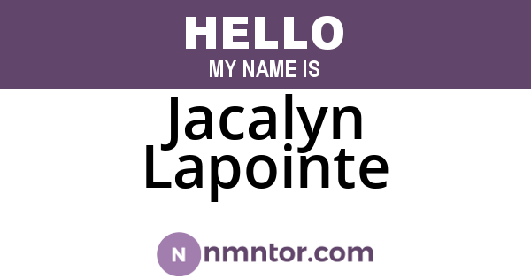 Jacalyn Lapointe