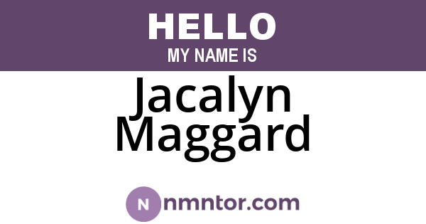 Jacalyn Maggard