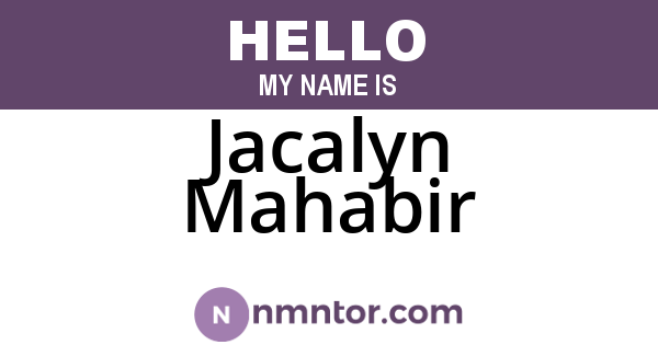 Jacalyn Mahabir