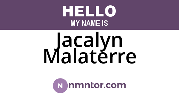 Jacalyn Malaterre