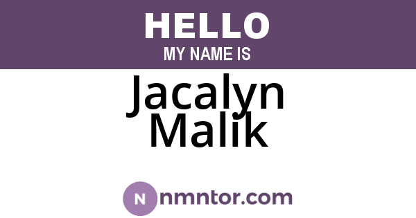 Jacalyn Malik