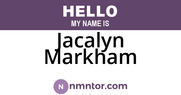 Jacalyn Markham