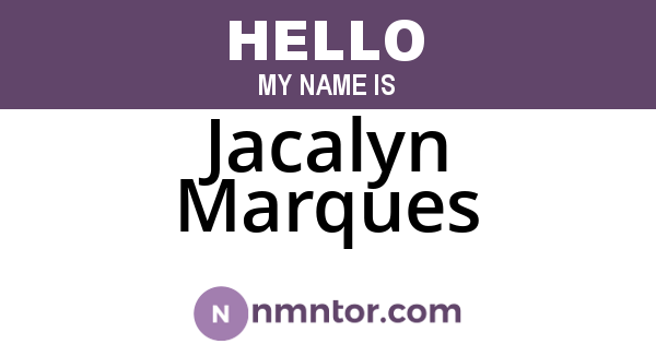 Jacalyn Marques