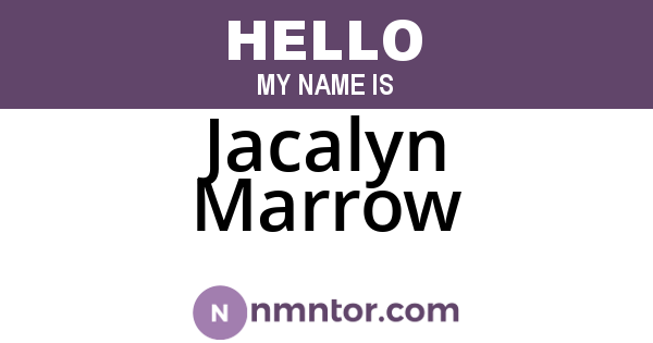 Jacalyn Marrow