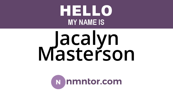 Jacalyn Masterson